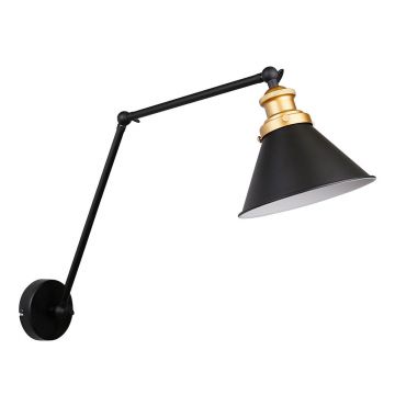 Aplică de perete neagră din metal Fundo – Candellux Lighting