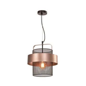 Lustră negru-arămiu din metal ø 30 cm Fiba – Candellux Lighting