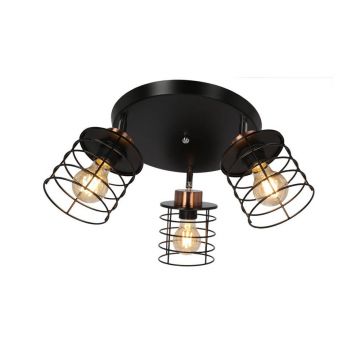 Plafonieră neagră din metal Glob – Candellux Lighting