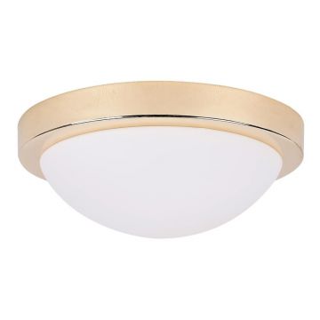 Plafonieră aurie cu abajur din sticlă ø 28 cm Roda – Candellux Lighting