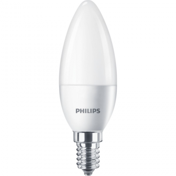 Bec LED lumanare Philips, E14, 5.5 - 40W, alb, lumina rece 4000 K