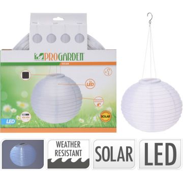 Lampion solar cu LED, de gradina, lumina calda, 28 cm