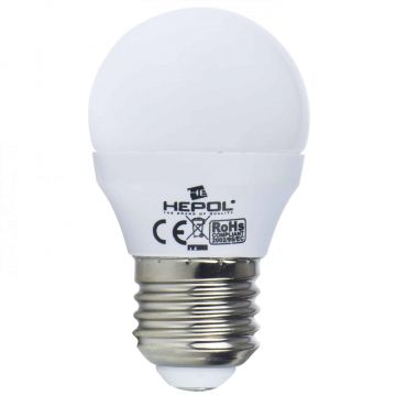 Bec Led Hepol, forma sferica, E27 - 4W, lumina calda