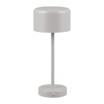 Veioză gri deschis LED cu intensitate reglabilă (înălțime 30 cm) Jeff – Trio