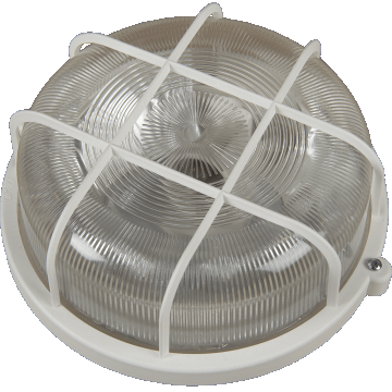 Aplica rotunda cu protectie E27 max 100W IP44 alb