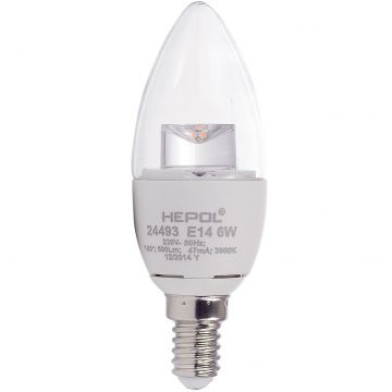 Bec Led Lumanare E14 6 W Hepol