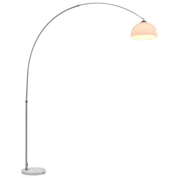 Lampă arcuită argintiu 200 cm 60 W E27