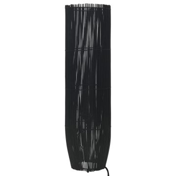 Lampă de podea negru 52 cm răchită E27