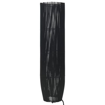 Lampă de podea negru 61 cm răchită E27