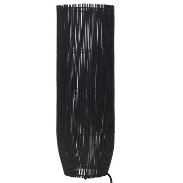 Lampă de podea negru 84 cm răchită E27