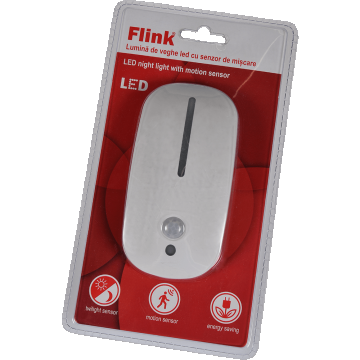 Lampa de veghe Flink LED,cu senzor de miscare, 3 x AAA