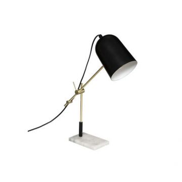 Lampa Marble, Negru Si Auriu, H40 Cm