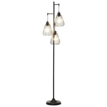 Lampa de podea Design Vintage Industrial din metal negru, lampa de podea moderna Ф35 x 170 cm HOMCOM | Aosom Romania