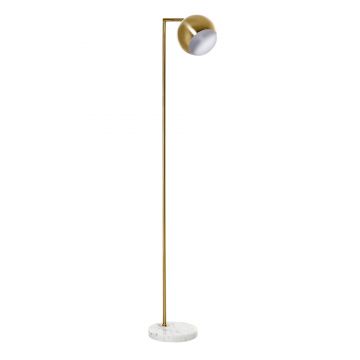 Lampa de podea cu structura metalica si abajur reglabil, din Metal si Marmura 38x26x165cm Auriu, Alb HOMCOM | Aosom RO