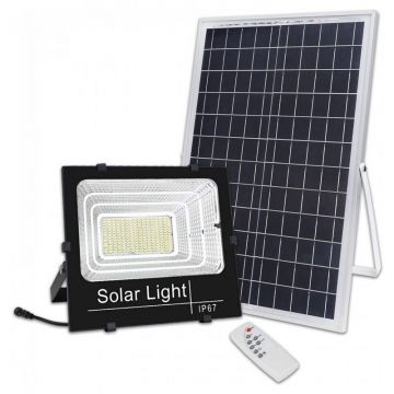 Proiector LED 100W cu Panou solar si Telecomanda