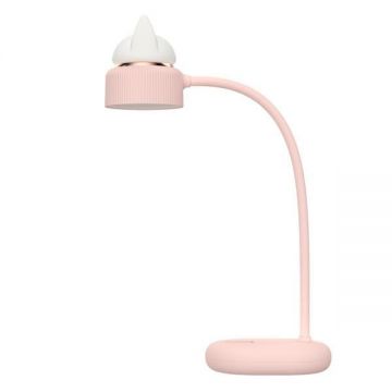 Lampa pentru citit, ambientala, Anime, 3 intensitati, baterie reincarcabila, LED, incarcare USB, roz, OEM