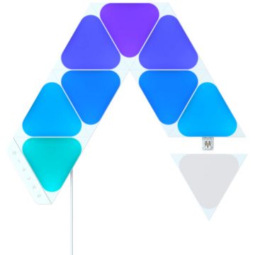 Nanoleaf Shapes Triangles Mini Starter Kit 9 Pack - Iluminare Wi-Fi inteligentă modulară