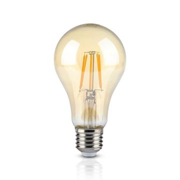 Bec LED - 8W E27 Filament Amber Alb cald