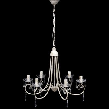 Candelabru elegant cu 6 brațe Alb