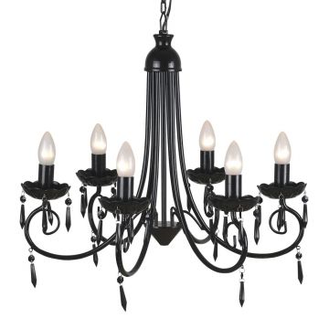 Candelabru elegant cu 6 brațe Negru