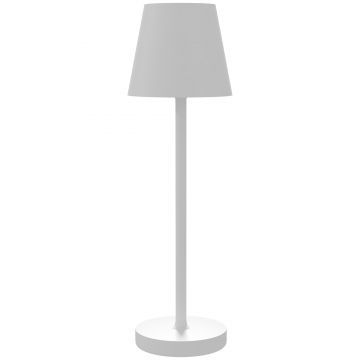 HOMCOM Lampă de Masă cu 3 Lumini Albe, Lampă de Birou Portabilă, Modernă cu Cablu Inclus, Ø11,2x36,5 cm, Alb | Aosom Romania