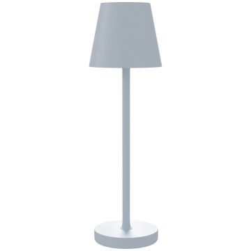 HOMCOM Lampă de Masă cu 3 Lumini Albe, Lampă de Birou Portabilă, Modernă cu Cablu Inclus, Ø11,2x36,5 cm, Gri | Aosom Romania