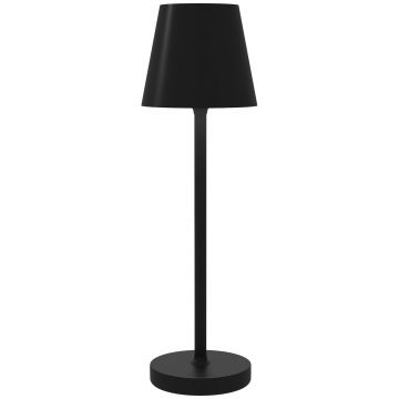 HOMCOM Lampă de Masă cu 3 Lumini Albe, Lampă de Birou Portabilă, Modernă cu Cablu Inclus, Ø11,2x36,5 cm, Negru | Aosom Romania