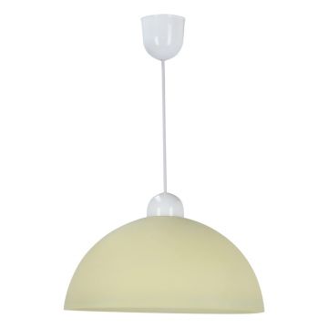 Lustră crem cu abajur din sticlă ø 22 cm Vanilia – Candellux Lighting