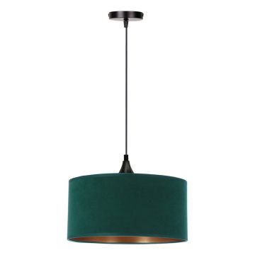 Lustră în culoarea petrolului cu abajur textil ø 30 cm Maloto – Candellux Lighting