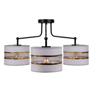 Plafonieră albă cu abajur textil ø 20 cm Andy – Candellux Lighting