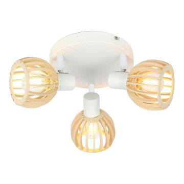 Plafonieră albă-în culoare naturală ø 10 cm Atarri – Candellux Lighting