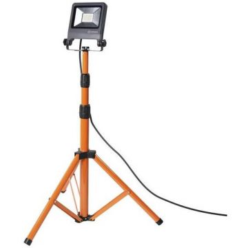 LEDVANCE Proiector LED (lampa de lucru) cu stativ Ledvance Worklight Tripod, 30W, 220-240V, 2700 lm, lumina neutra (4000K), IP65/IK06/IP44, inaltime ajustabila 1.8m, Aluminiu