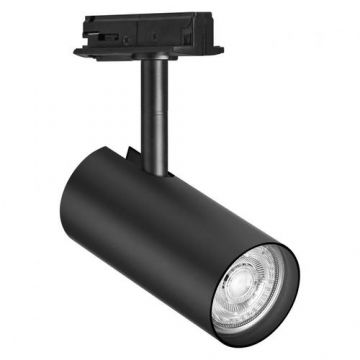 Spot LED pe sina Ledvance TRACKLIGHT L CYLINDER, 1xGU10 (neinclus), max 35W, IP20, reglabil, Ø55x140mm, Negru