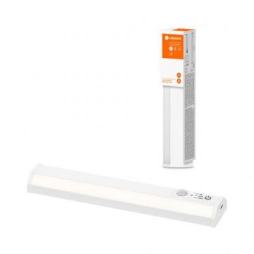 Aplica LED liniara Ledvance cu senzor de miscare si lumina, 1W, 50 lm, lumina neutra (4000K), IP20, montaj aplicat, 200 mm, incarcare USB 1x3.7V 500mAh lithium-ion, clasa energetica G