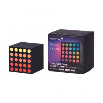 Extensie Lampa de birou LED inteligenta Yeelight Cube Smart Lamp, Matrix, 6.5 W, 2100 mAh, iluminare RGB, Wireless (Negru)