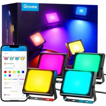 Govee Govee Flood Lights în aer liber SMART LED lumini 4pcs