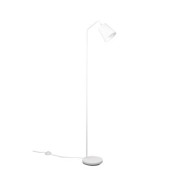 Lampadar alb cu abajur textil (înălțime 148 cm) Buddy – Trio