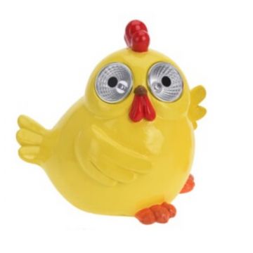 Lampa de gradina Chicken, 16x13x15.5 cm, poliston, galben