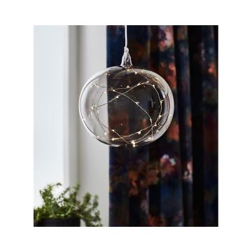 Decorațiune luminoasă de Crăciun gri suspendată ø 18 cm Lina – Markslöjd