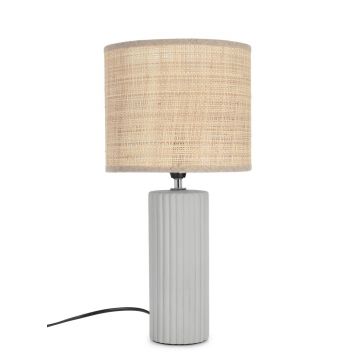 Lampa de masa Adhara, Bizzotto, 20.5x42 cm, 1 x E14, ceramica/in, gri