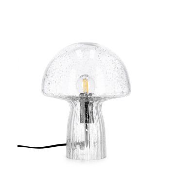 Lampa de masa Carysa, Bizzotto, 20x26 cm, 1 x E14, sticla, gri