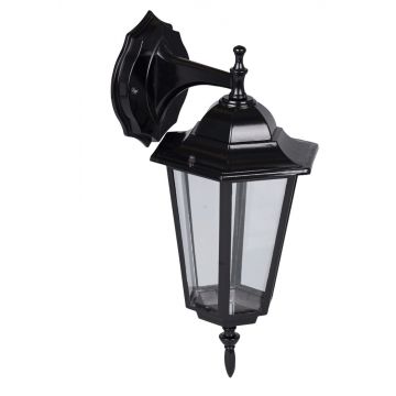 Lampa Gradina Corona Negru 1xE27 60W