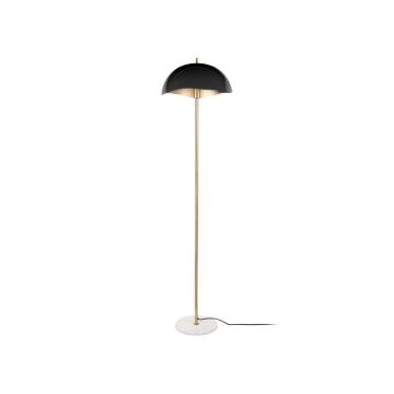 Lampadar negru/auriu cu abajur din metal (înălțime 154 cm) Waved – Leitmotiv