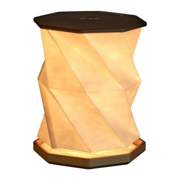 Veioză neagră LED (înălțime 18 cm) Twist Hexagon – Gingko