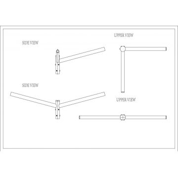 Brat Triplu Drept 120Â° 1m