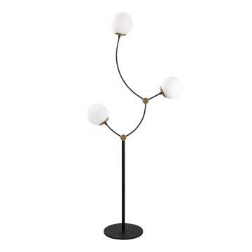 Lampadar Exelit, Negru/Alb