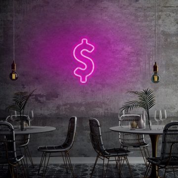 Aplica de Perete Neon Dollar Sign