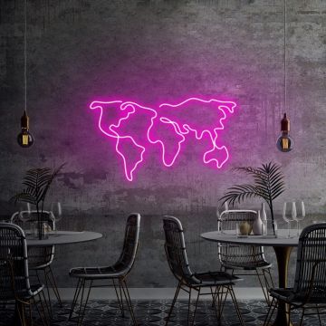 Aplica de Perete Neon World Map