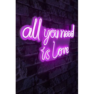 Lampa Neon All You Need Is Love, Albastru