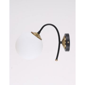 Aplică de perete neagră-albă ø 15 cm Yoyo – Squid Lighting